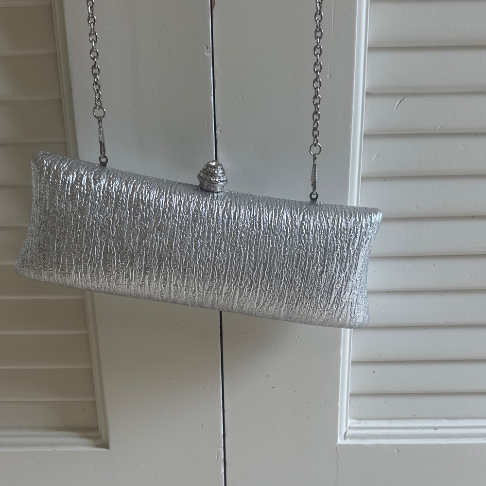 Elegant Silver Clutch Bag